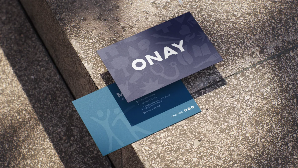 ONAY, tarjetas de presentación — papelería por CBAS